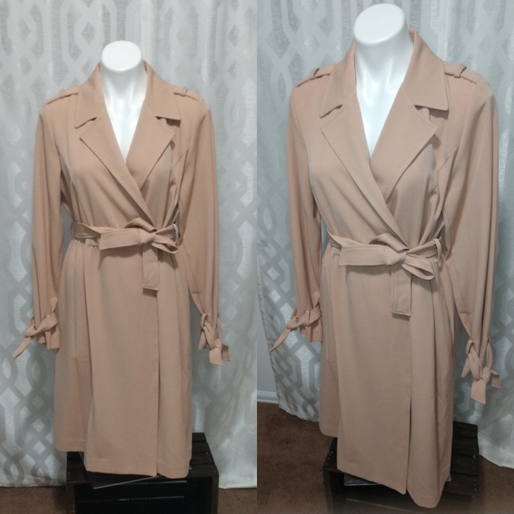 NWT LC Lauren Conrad beige trench coat